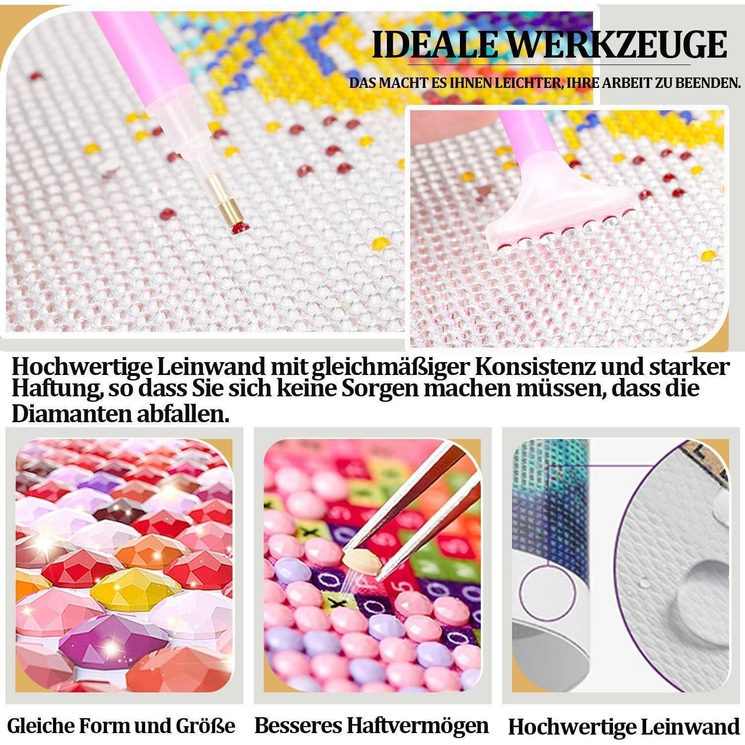 LZLHDE Diamond Painting Erwachsene landschaft 5D Diamant Painting Bilder Kreativ Set für Erwachsene DIY Diamond-Painting Mosaik Bastelset Geeignet