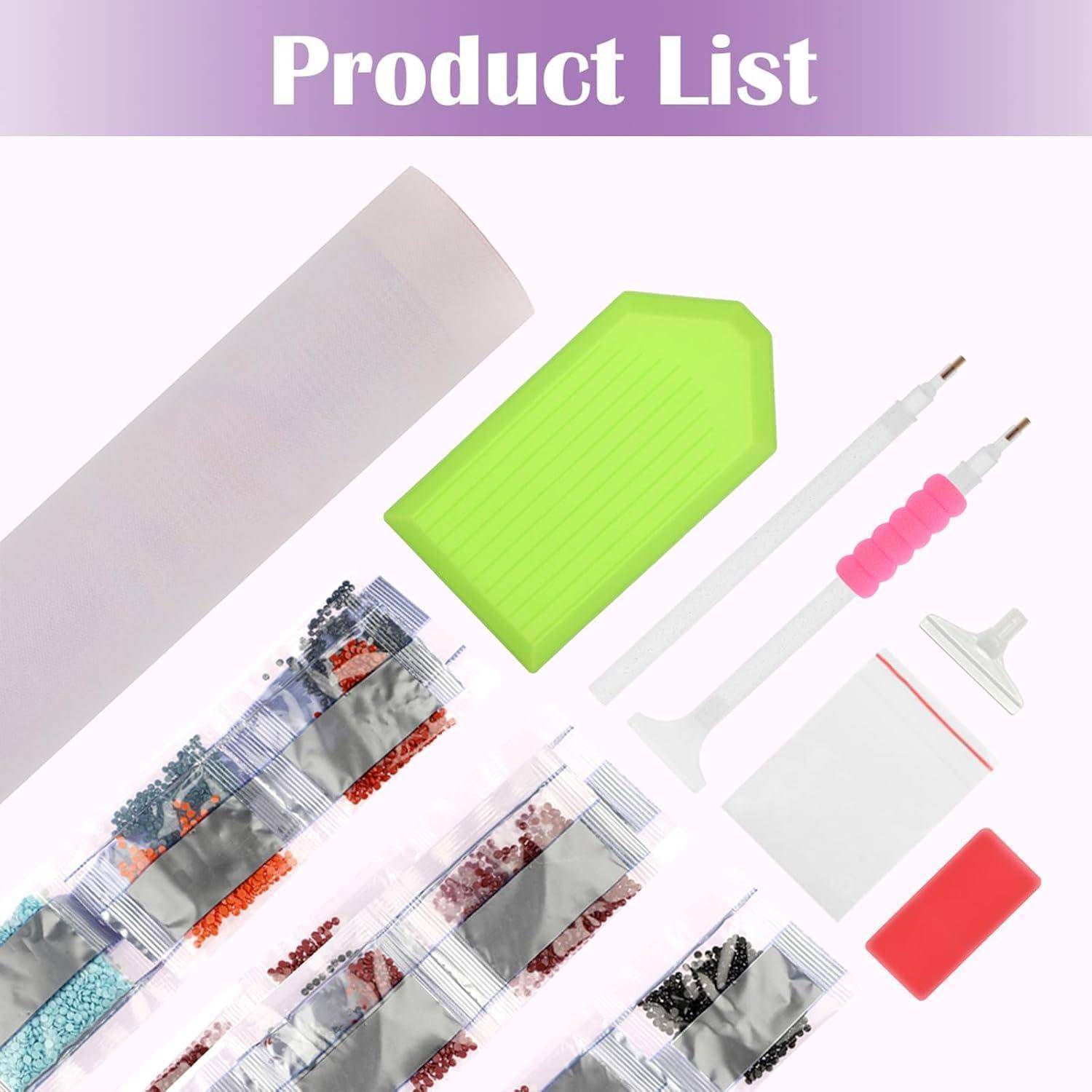Produktliste Bild mit verschiedenen Raucheraccessoires: Blättchen, ein grünes Aufbewahrungsset, zwei elektrische Geräte, kleine Beutel, ein Schaber und ein rotes Feuerzeug.