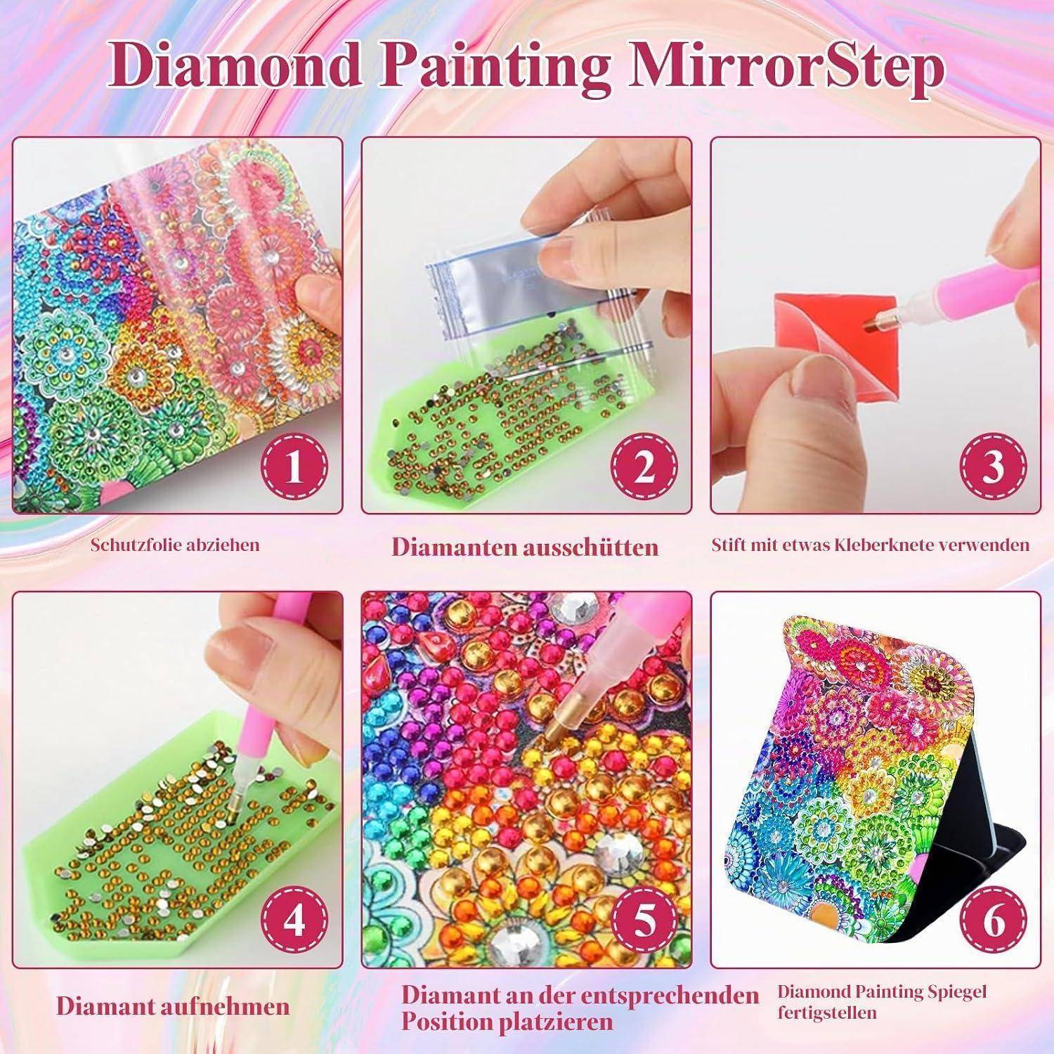 Sechsstufige „Diamond Painting MirrorStep