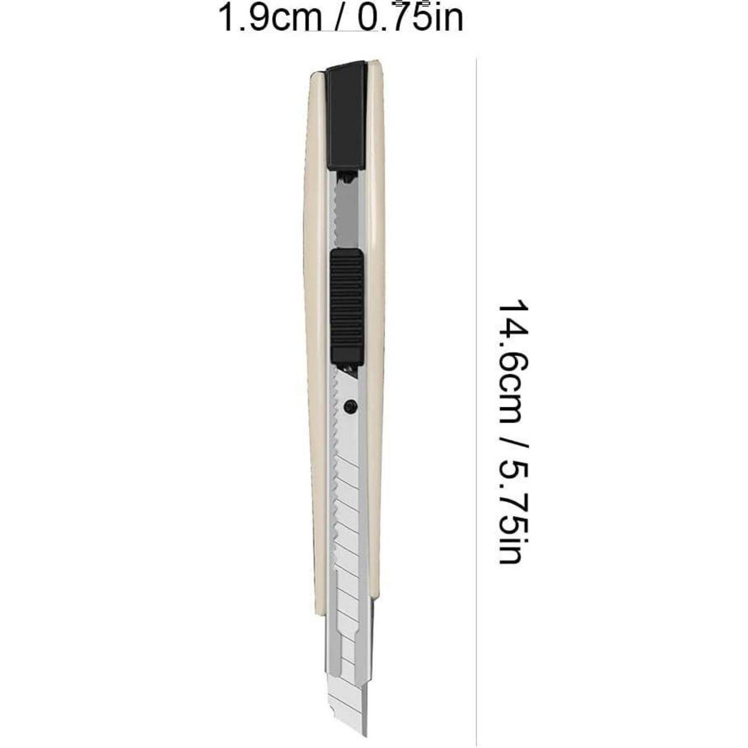 3er Set Cuttermesser 9mm mit 30 Stück 60° Abbrechklingen, Profi Cutter Klingen für Folien, Papier, Basteln und Tapeten, Cutter Messer Klein (Silber