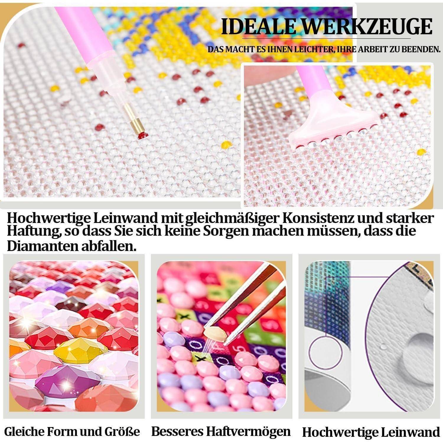 LZLHDE Diamond Painting Erwachsene, Diamant Painting Bilder Blumen 30x40cm 5d Diamond-Painting Geeignet Als Geschenk, Zur Entspannung und Als
