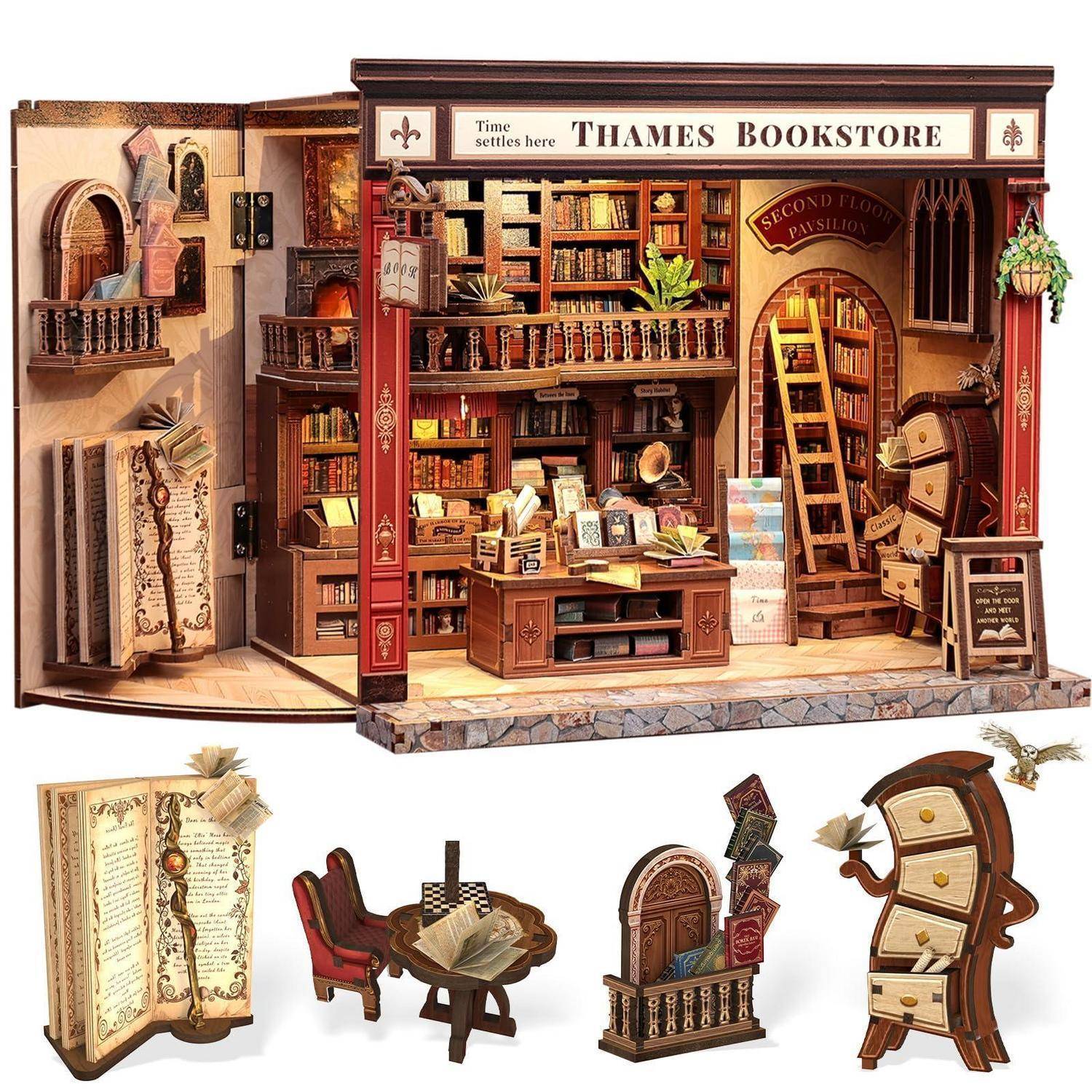 Miniatur-Diorama „THAMES BOOKSTORE