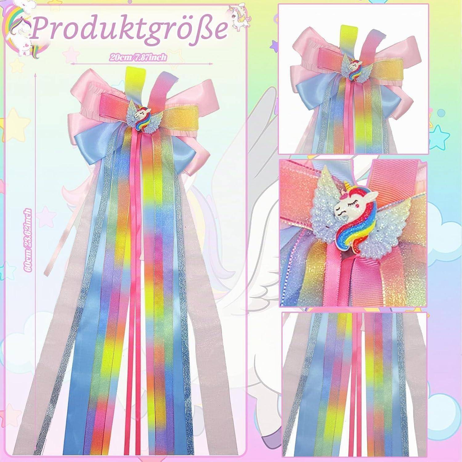 DONGZQAN Schultütenschleife Zuckertüten Schleife, 60×20cm Schultüte Schleife, Mädchen Dekoration Zuckertüten Schleife Hellviolett Bastelset Schu