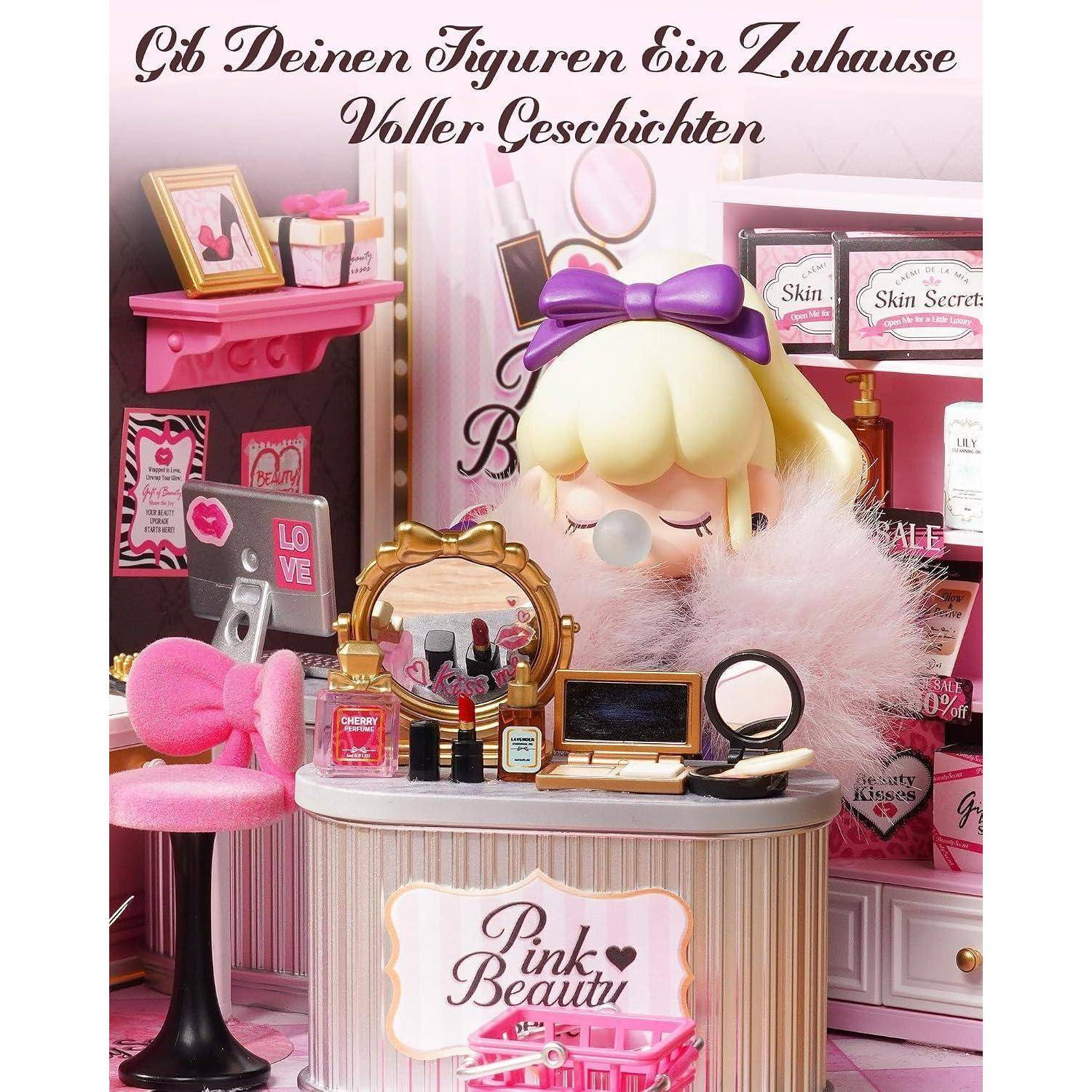 Rolife Super Creator DIY Miniature House Miniatur Haus Bausatz Selber Bauen Deko für Schreibtisch Bücherregal Modellbausatz Diorama Modellbau Bastel
