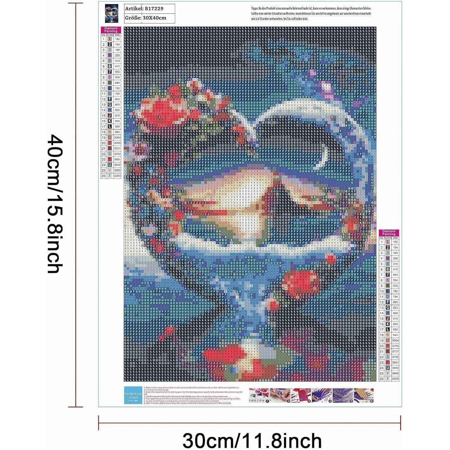 FLAJZ Diamond Painting, 5D Diamant Painting Bilder, Diamond Painting Set für Erwachsene und Anfänger, DIY Mosaikherstellung Bastelset, Heimdekoratio
