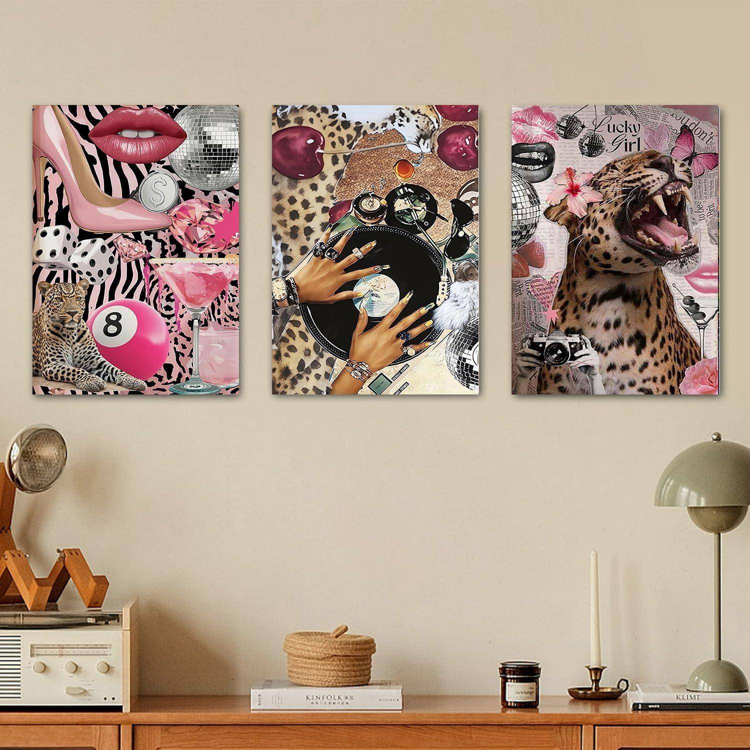 WEMEON 3 Stück Diamond Painting Erwachsene, 5D Diamond Painting Disko, DIY Diamant Painting für Anfänger and Wohndekoration 30x40cm Disko01