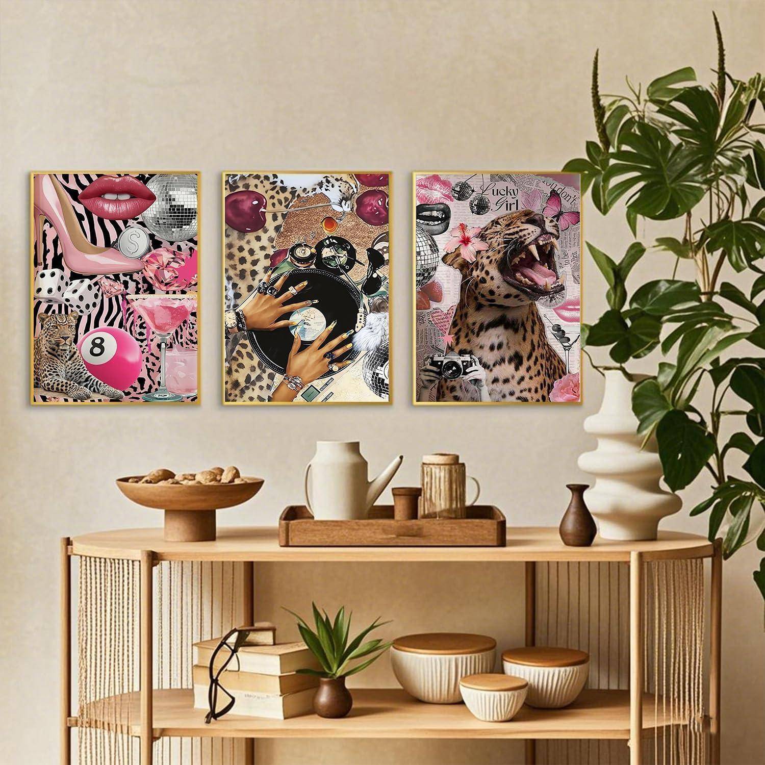WEMEON 3 Stück Diamond Painting Erwachsene, 5D Diamond Painting Disko, DIY Diamant Painting für Anfänger and Wohndekoration 30x40cm Disko01