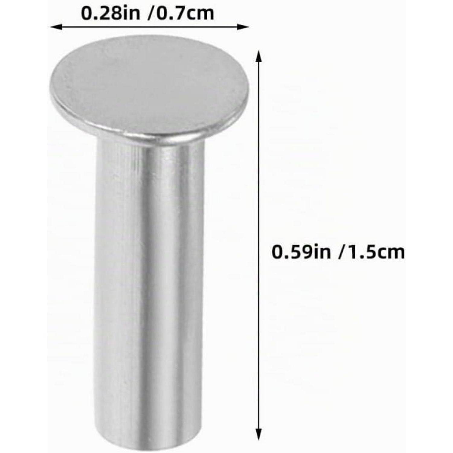 PRETYZOOM Messergriff Nieten Aus Edelstahl 7 Stück 0.59" X 0.28" Für Küchenmesser Messergriffschrauben Für Diy-Besteck Sichere Befestigung Beim Me