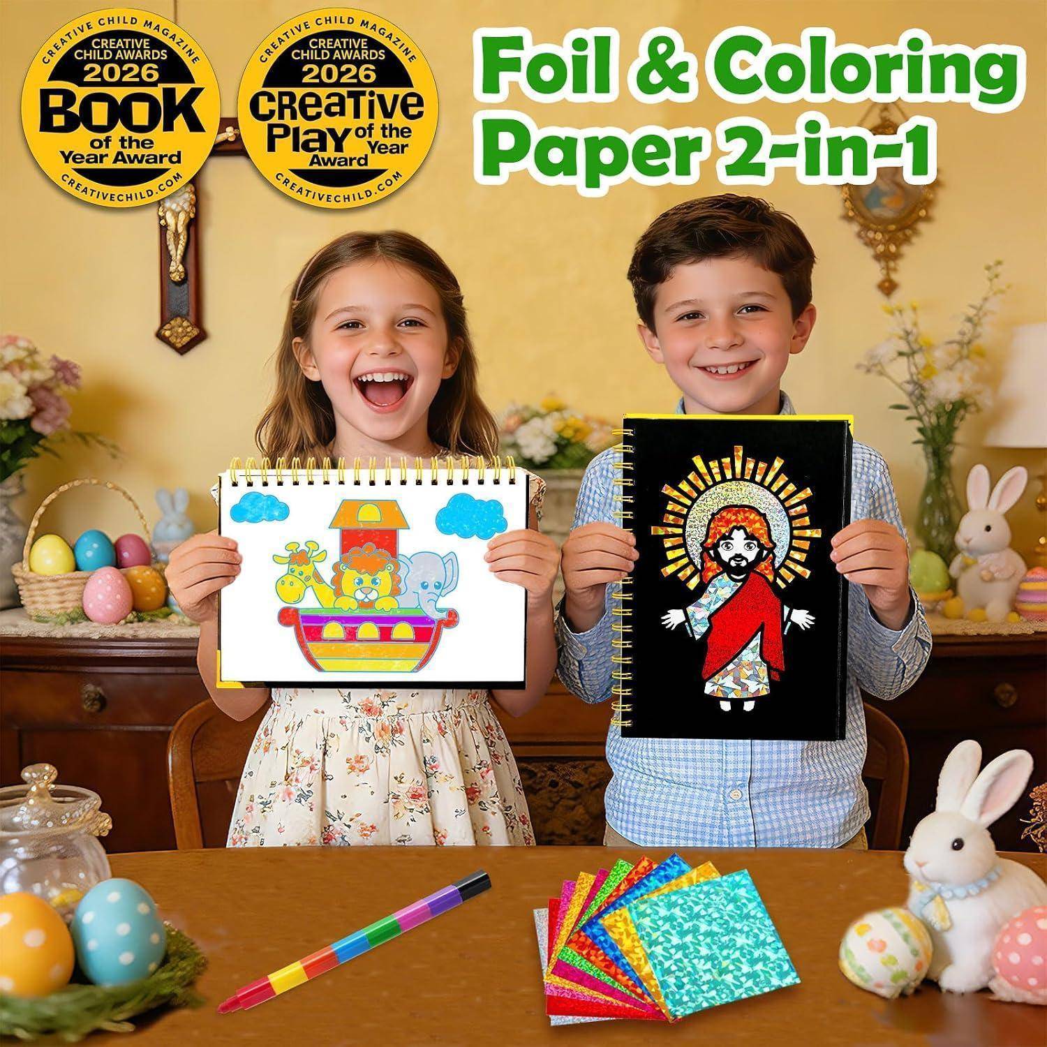 FUNNYB&G Foil Art Kinder Kunst & Bastelaktivität: Kreatives Reisespielzeug für DIY-Aktivität, Bastelset kinder | Geschenk Mädchen 4 5 6 7 8 9 Jahr