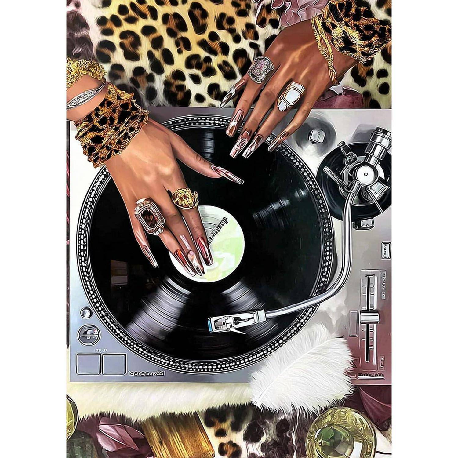 MEIYUDA Diamond Painting Erwachsene Diamant Bilder Trendiger Leopard Modern, 5D DIY Modern Diamant Bilder Diamond Painting Set, Bastelset