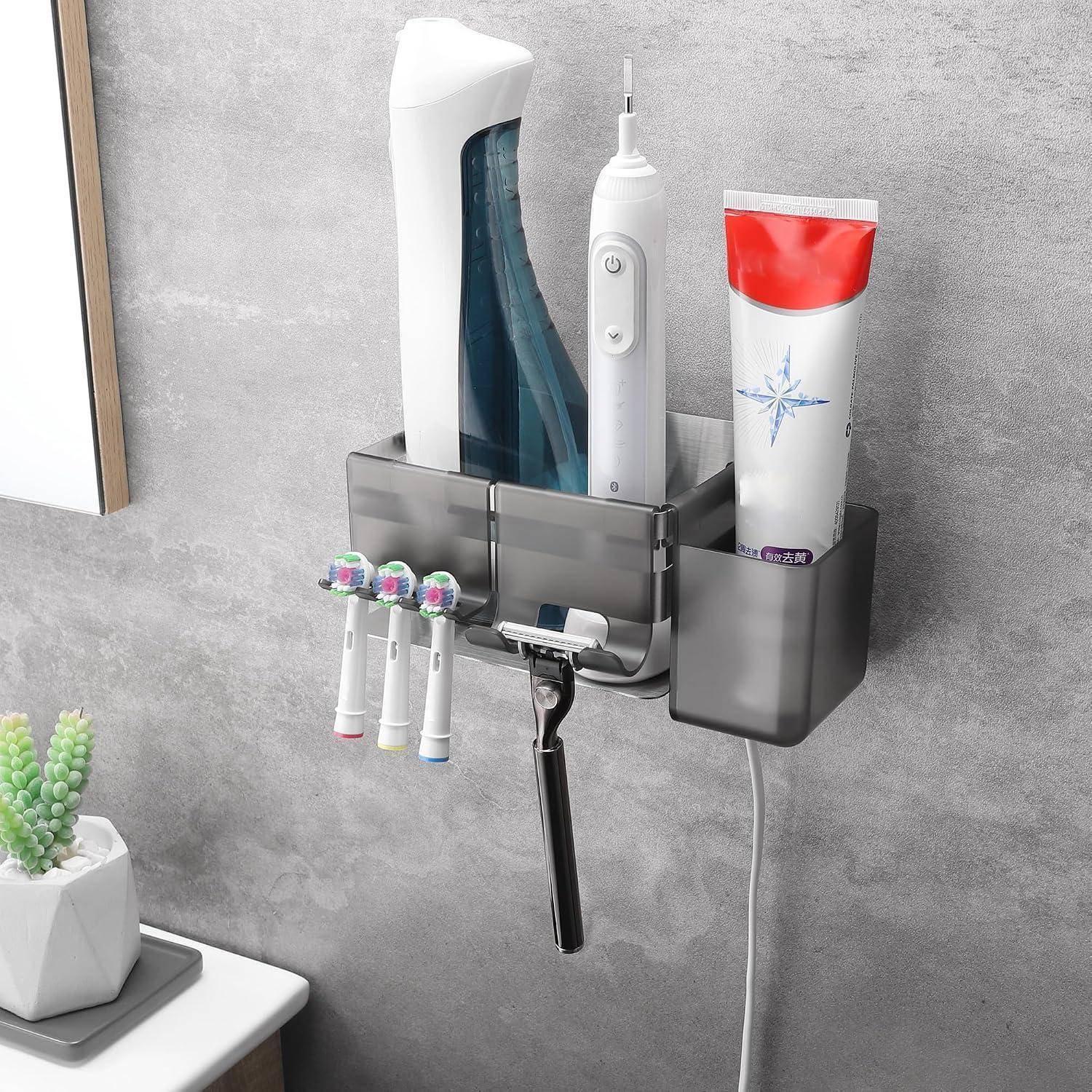 Zahnbürstenhalter Elektrische Zahnbürste Halter Ohne Bohren Wand Bad | Edelstahl Zahnburstenhalterung Wand Selbstklebend Zahnbürste Halterung Silbe