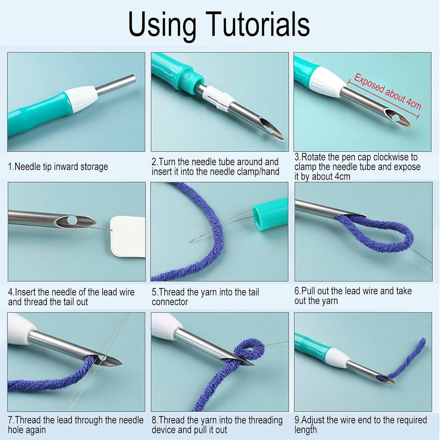MKNZOME Punch Needle Set für Anfänger, Einfaches DIY-Stick-Set mit Corgi-Design, Bastelset für Erwachsene inklusive Vorlagen, Werkzeug, Garnen, Sti