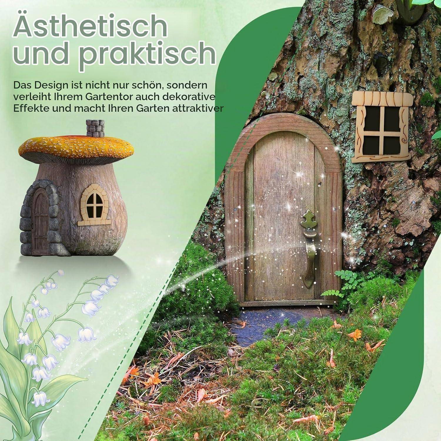 Ipetboom 25 Stück Teiliges Miniatur fenster Tür set aus Unbehandeltem Holz DIY Bastelset für Garten Patio und Balkon Kleine Puppenhaus fenster Feen
