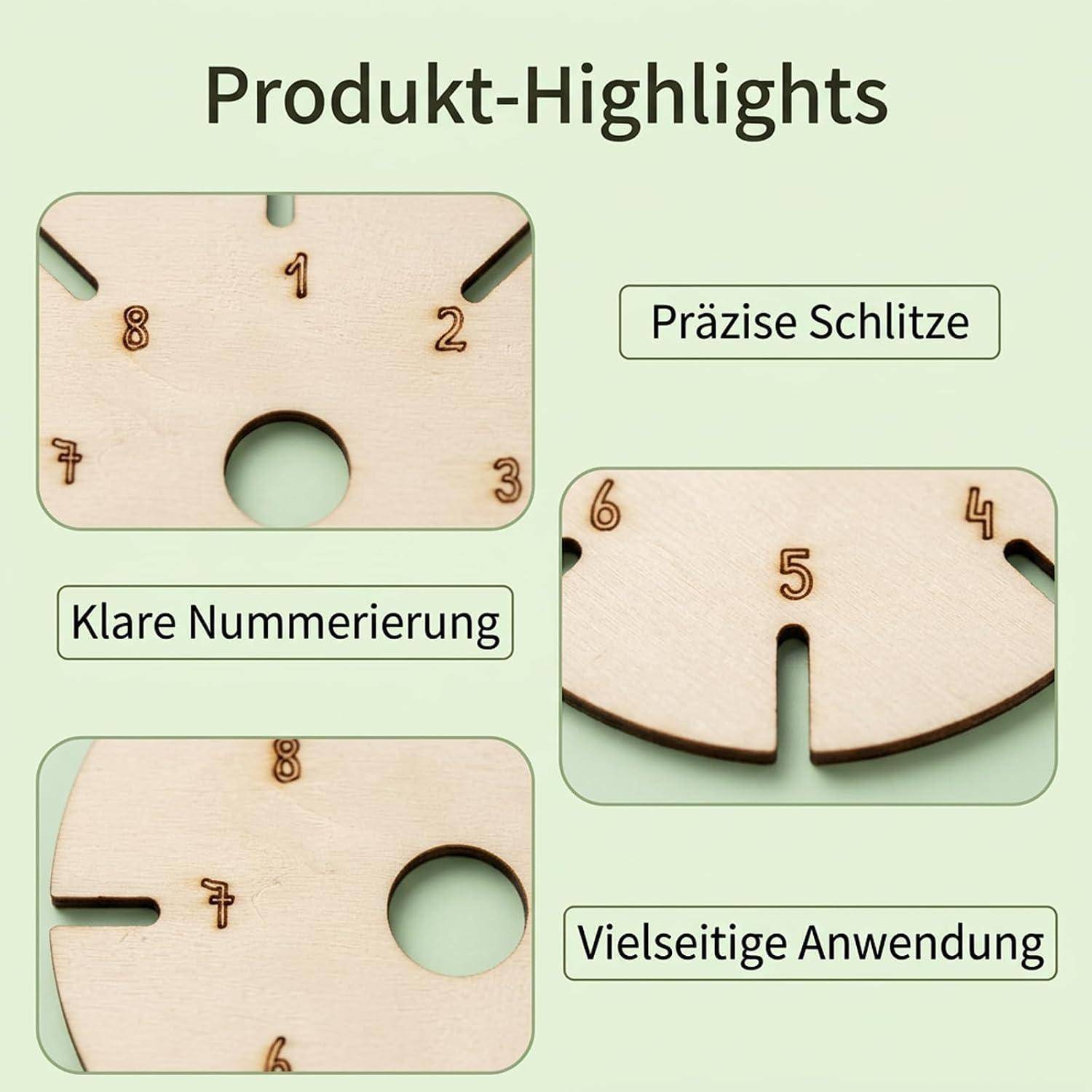 ZexJpr 30 Teilen Kumihimo Flechtscheibe Set, Armband Knüpfen Und Freundschaftsbänder Basteln, Kreatives Bastelset Für DIY Schmuck, Runde Holzplatte