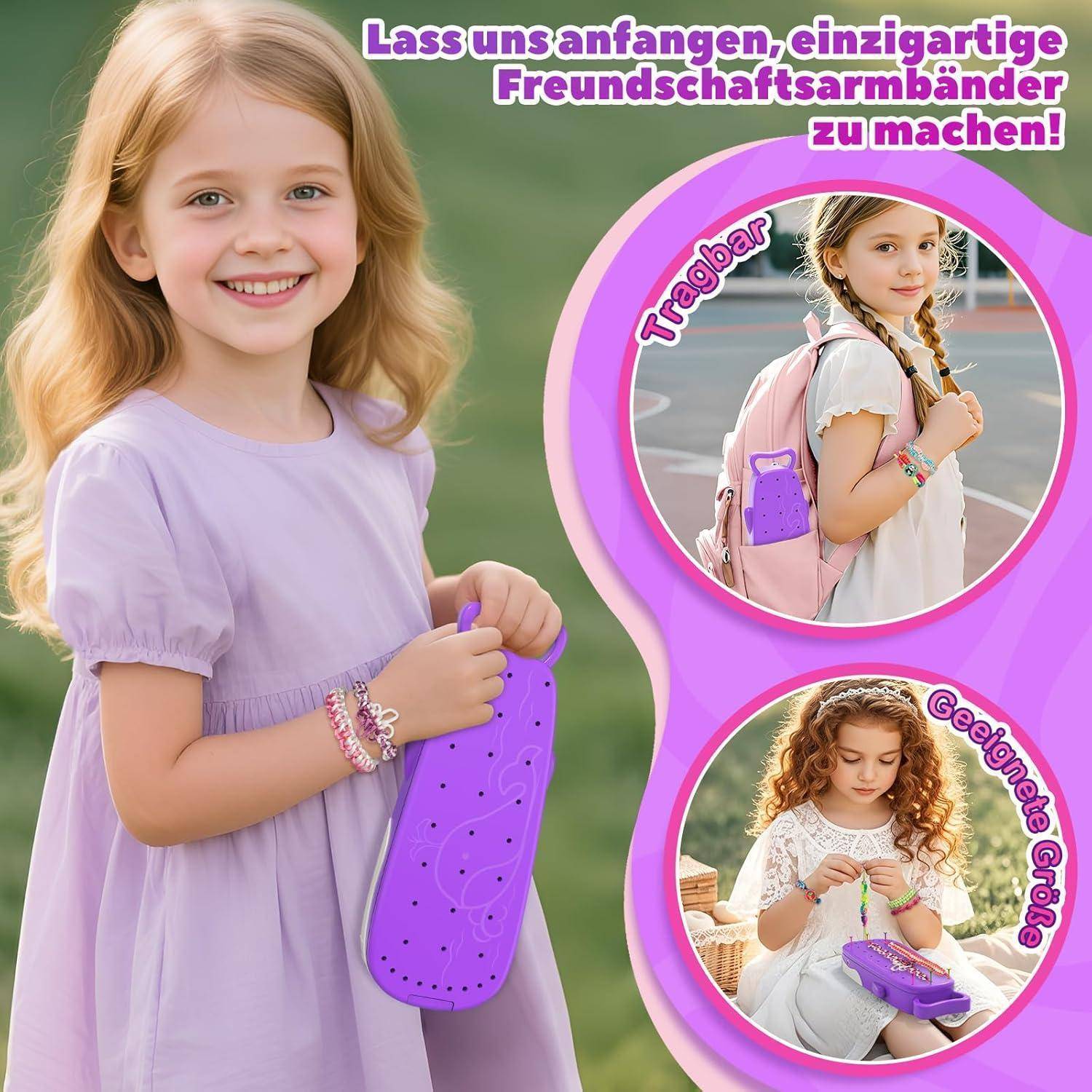 Euclidean Cube Freundschaftsarmbänder Selber Machen für Mädchen 6-12 Jahre | Armbänder Selber Machen, DIY Basteln für 16 Armbänder, Lila Wal-Auf