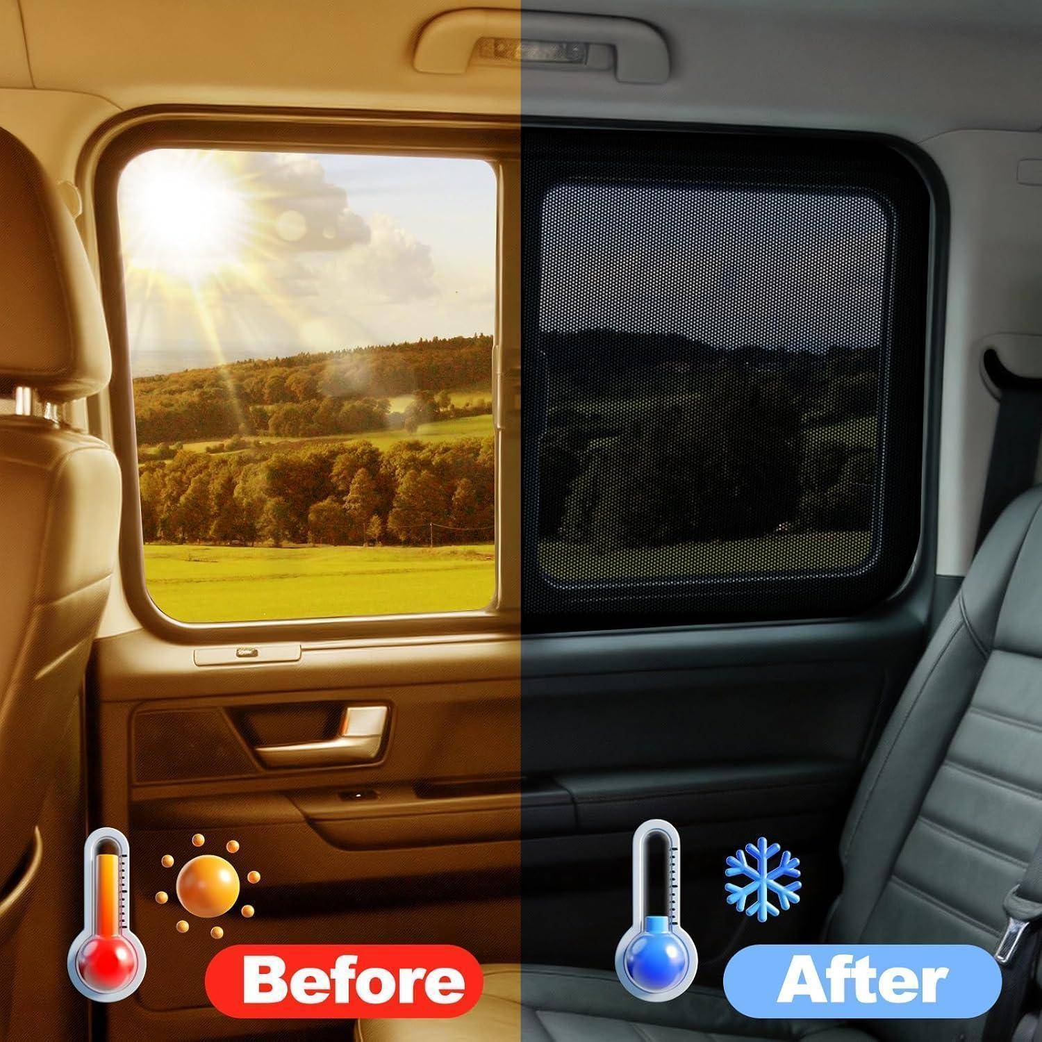 Vergleich des geteilten Autofensters: 
