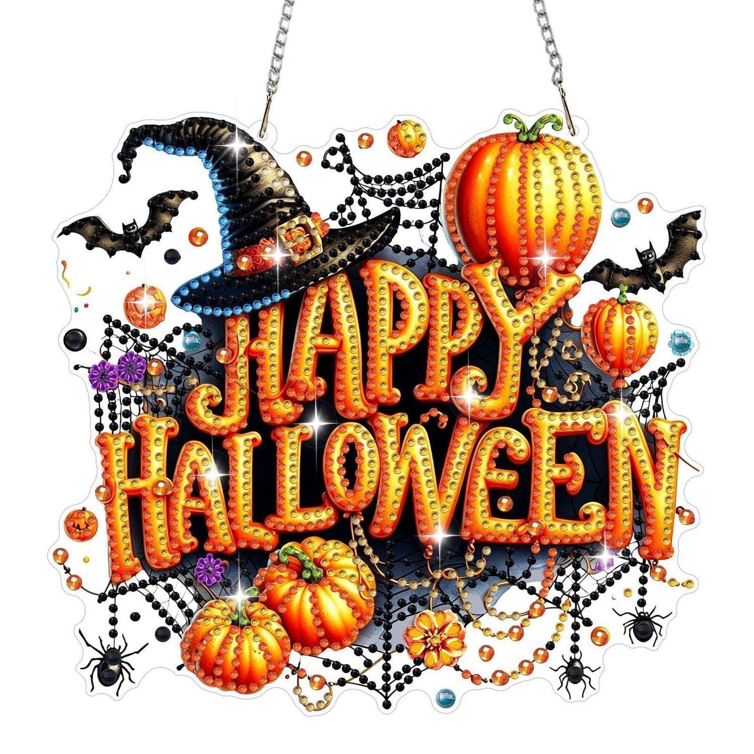 Dekoratives Halloween-Schild mit der Aufschrift „HAPPY HALLOWEEN