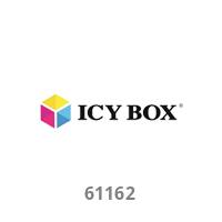 ICY BOX-Logo mit farbigem Würfelsymbol über der Produktnummer „61162