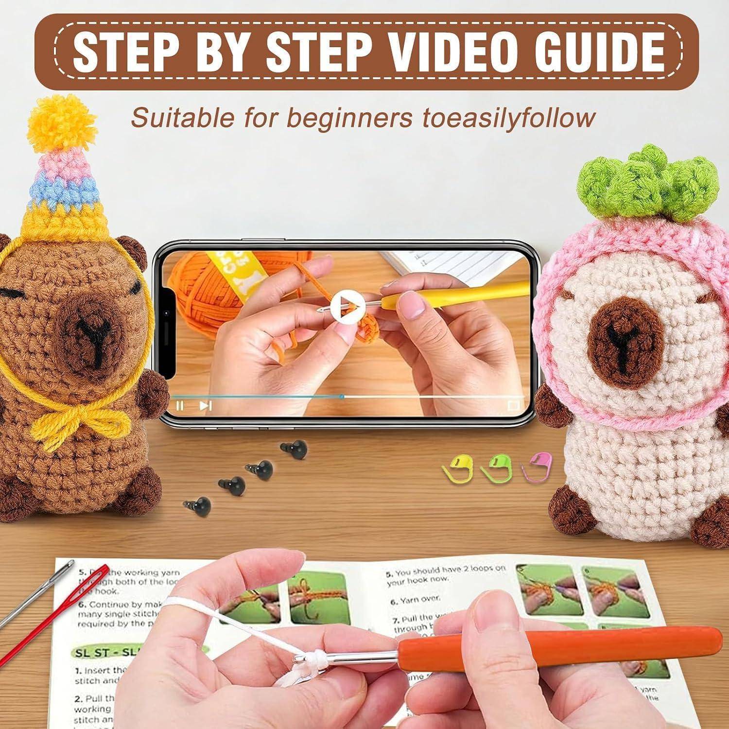 Gehäkeltes Teddybär-Tutorial-Bild mit Banner 