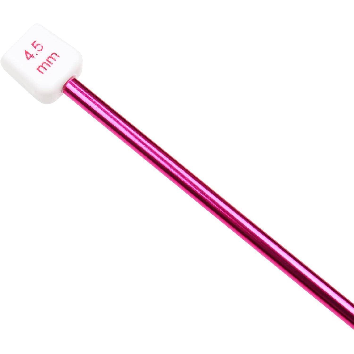 Rosa Makeup-Pinsel mit weißer quadratischer Spitze, beschriftet mit „4,5 mm