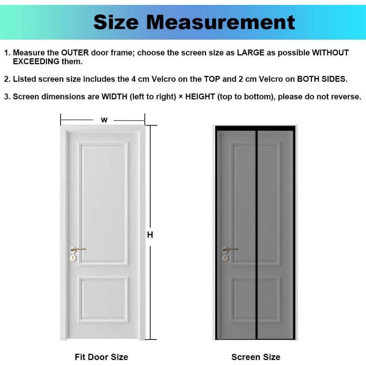 Magnet-Fliegengitter Tür 90x195cm Fiberglas Schwarz