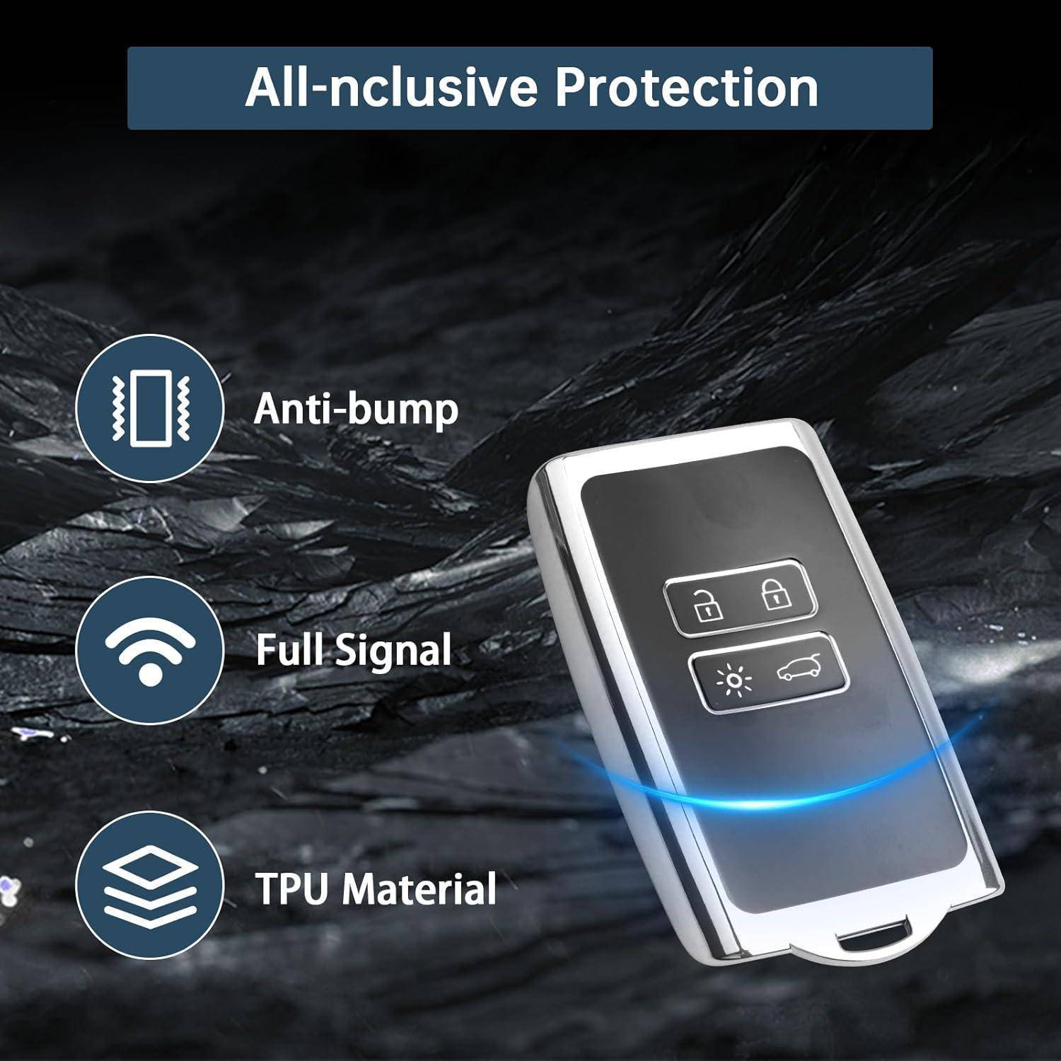Werbebild einer Autoschlüsseletui mit der Bezeichnung „All-inclusive Protection