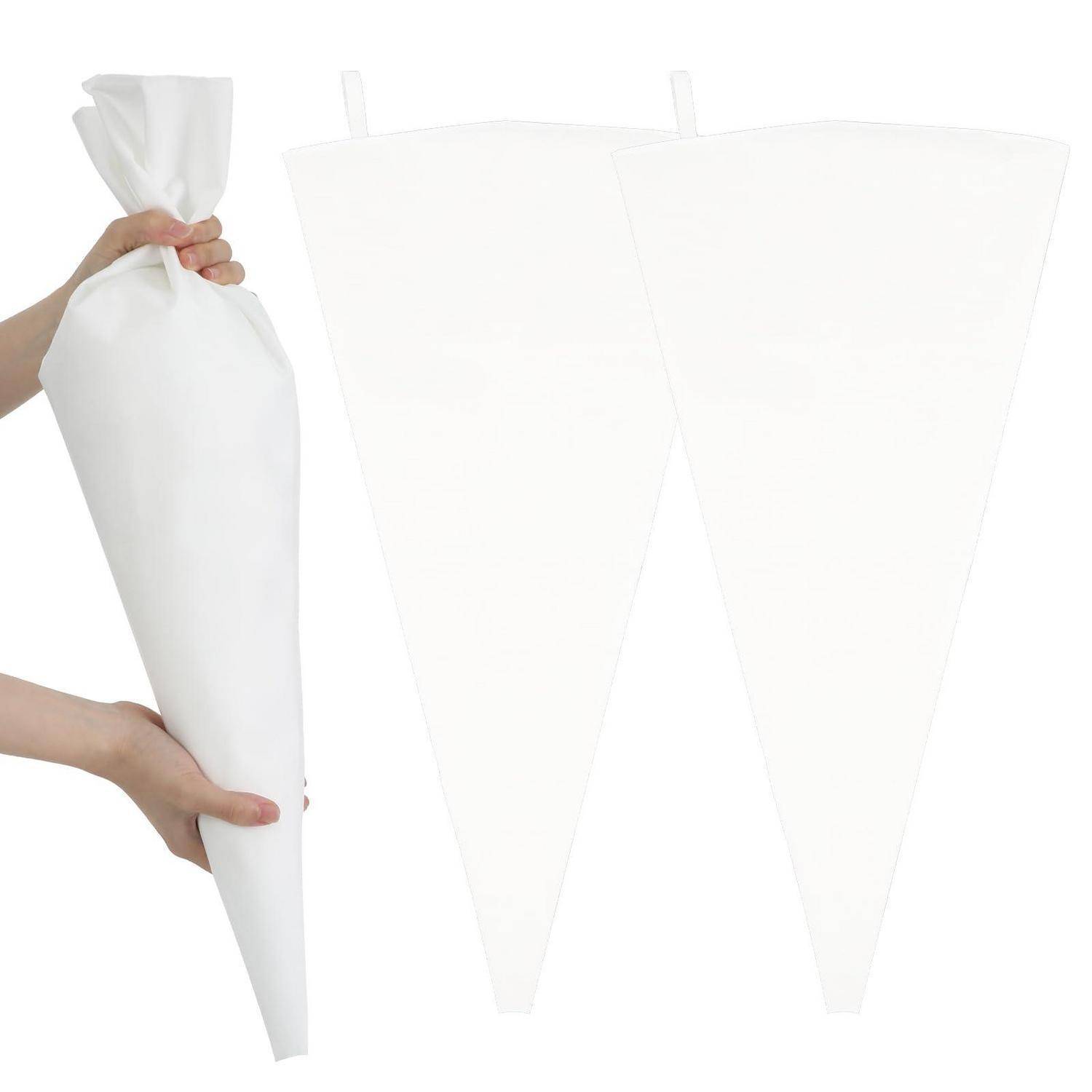 2x Stoff Spritzbeutel wiederverwendbar 60x32cm Baumwolle