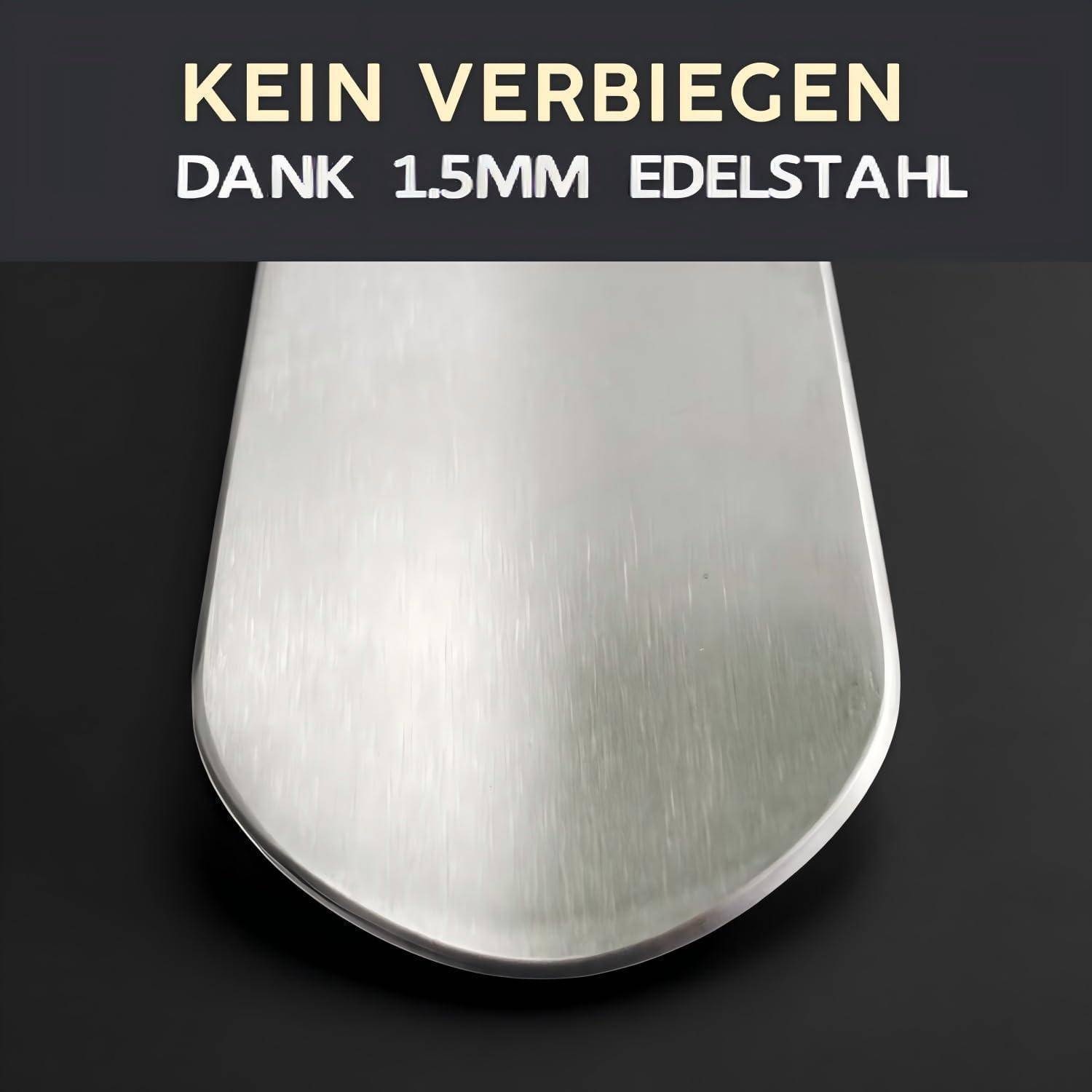 Metallschuhlöffel 42cm mit Gummihandgriff Schwarz