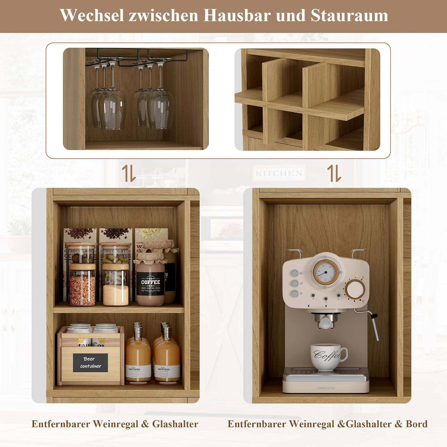 Küchenschrank mit Arbeitsplatte, 180x40x80cm, Braun