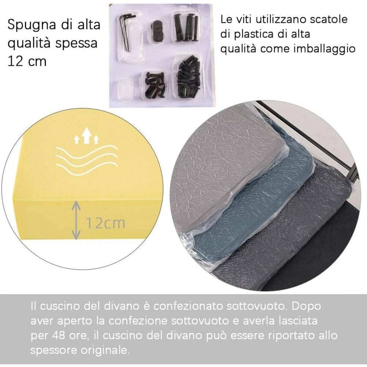 2er Set Sessel Blau Leinen Eisengestell 60x72x72cm