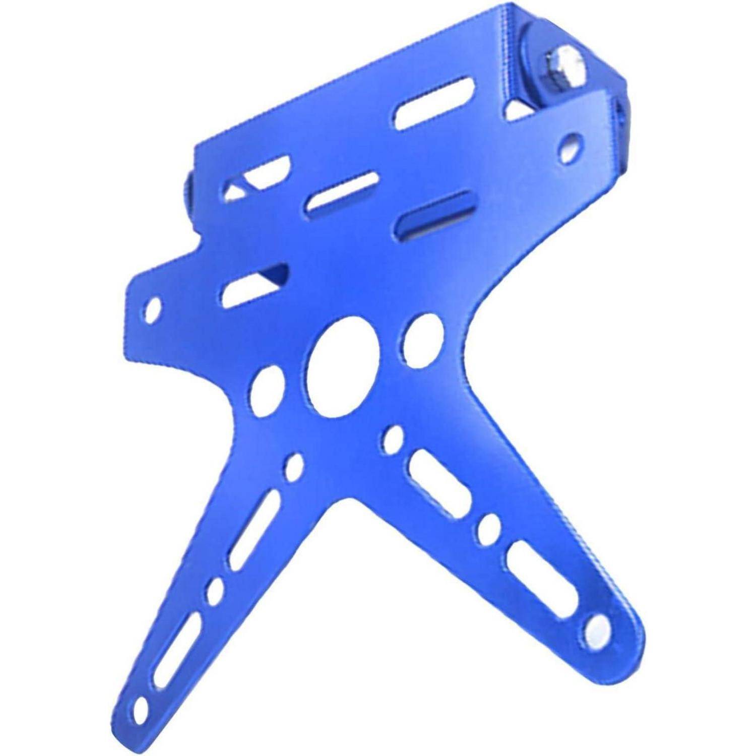 Motorrad Kennzeichenhalterung Blau Verstellbar Aluminium Universal