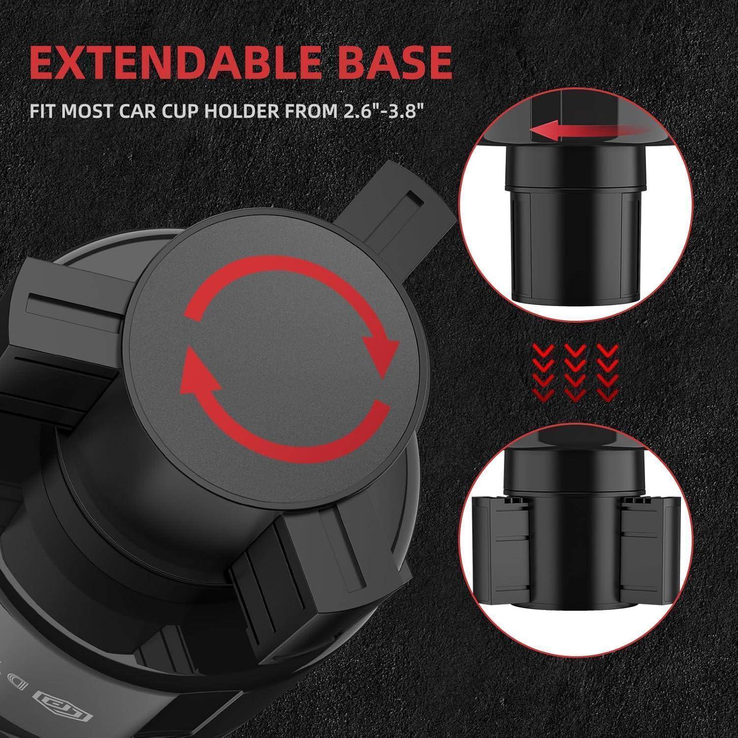 DYLEN Auto-Getränkehalter erweiterbar 6,6-10,2 cm ABS Kunststoff schwarz