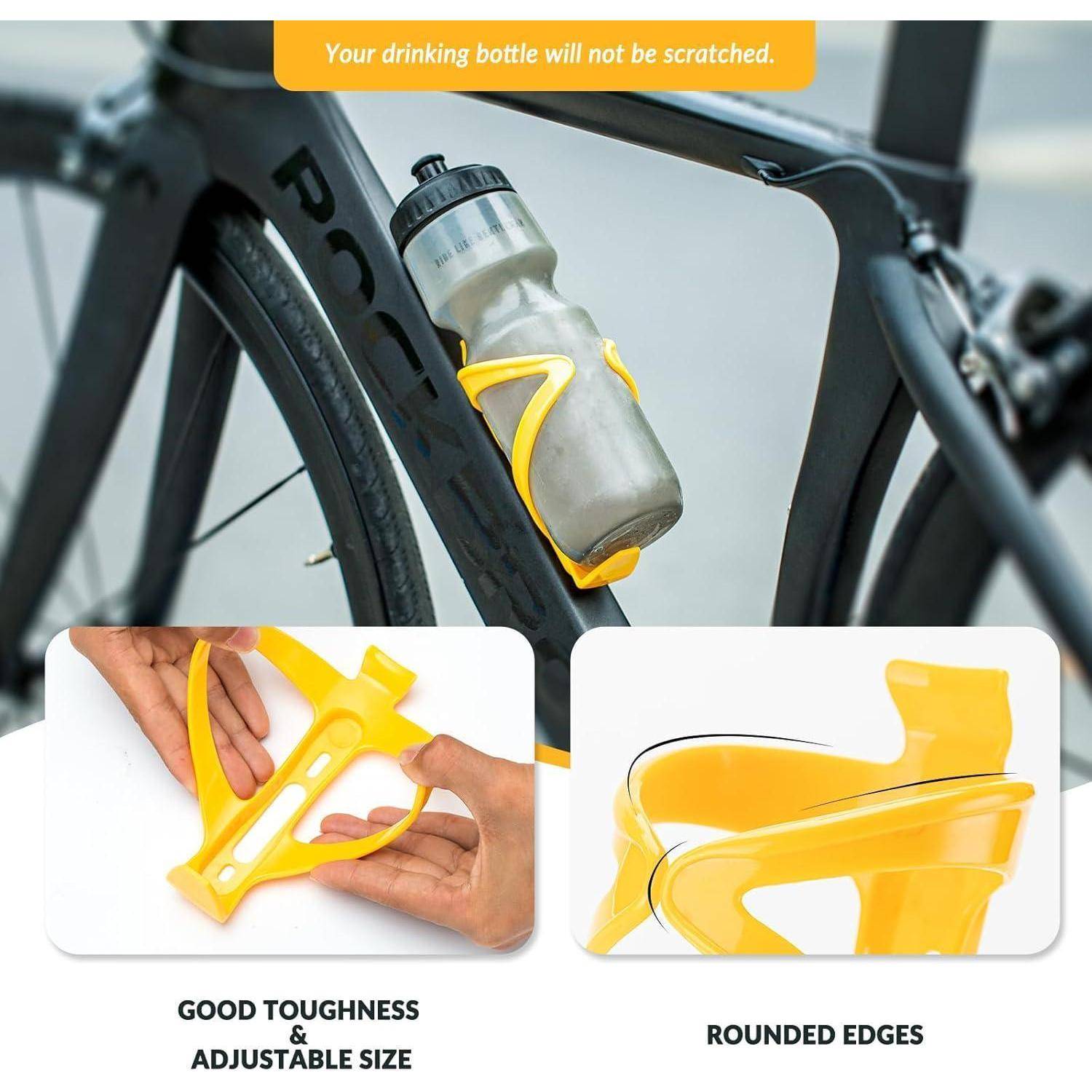 ROCKBROS Fahrrad Flaschenhalter 2er-Pack Gelb PC Leichtgewicht