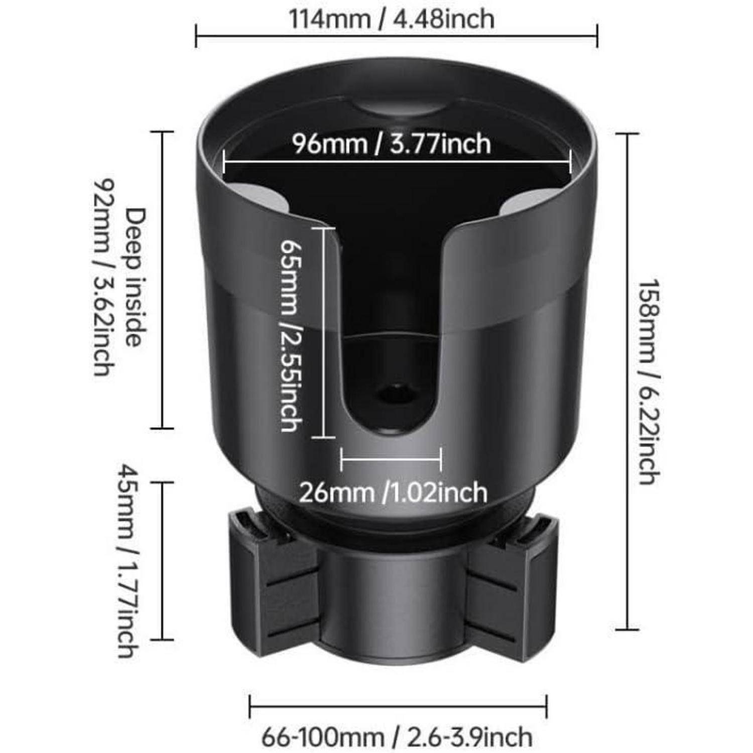Auto Getränkehalter Expander mit verstellbarer Basis und Untersetzer