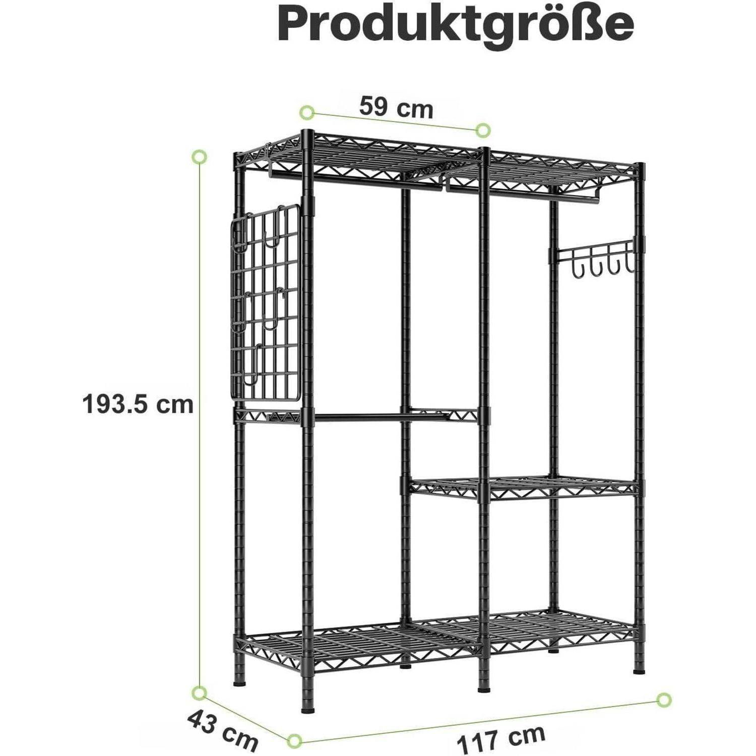 Diagramm eines schwarzen Metalllagerkranzes mit der Bezeichnung „Produktgröße