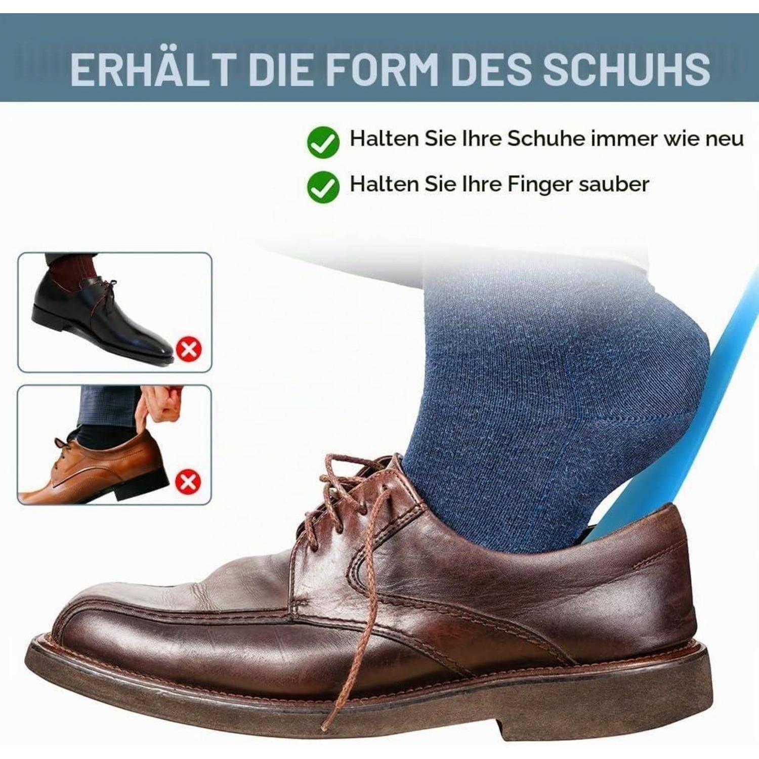 Schuhlöffel Teleskop 28.5-70.5cm Kunststoff Schwarz/Blau