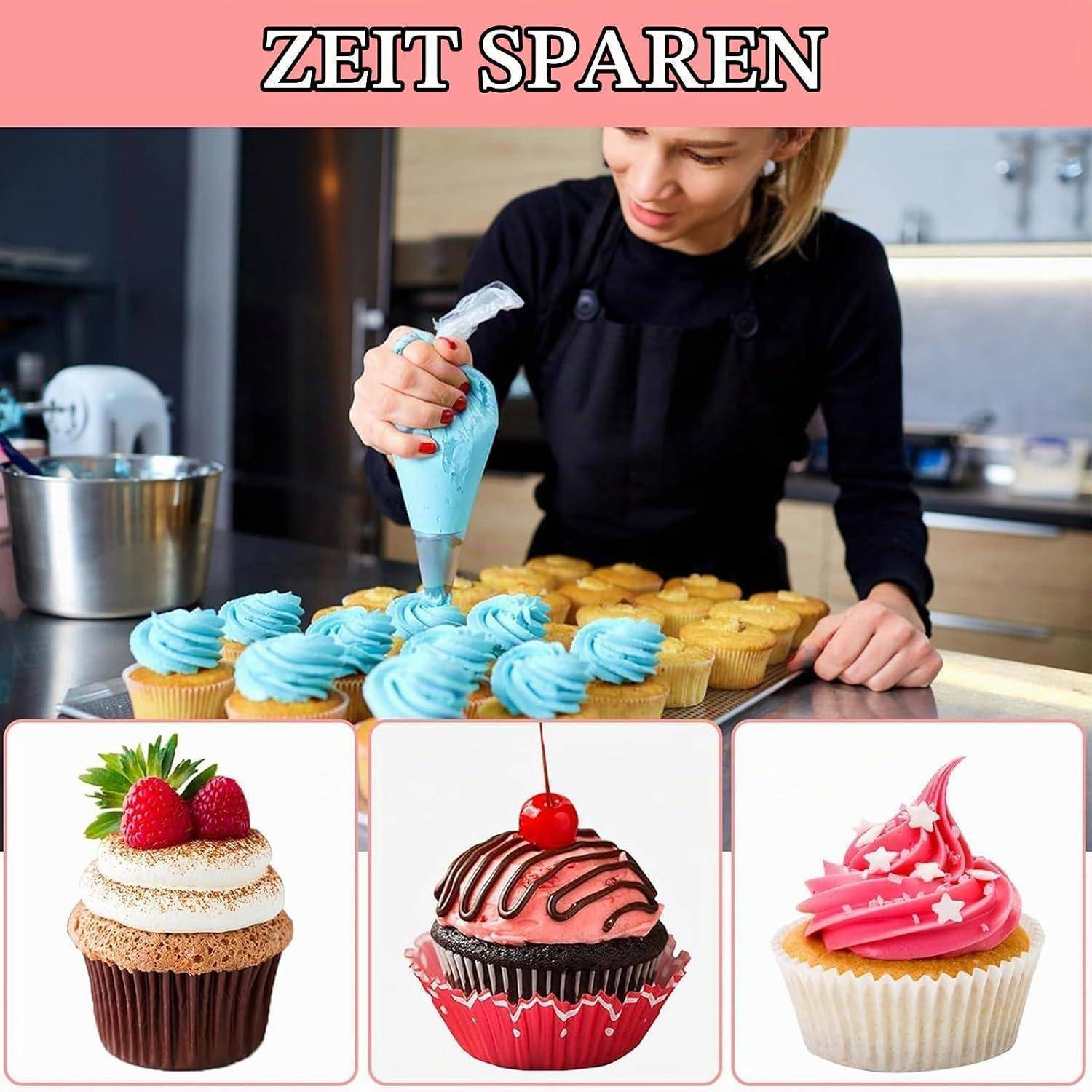 100 Stück Spritzbeutel 31x21cm Einweg transparent rutschfest