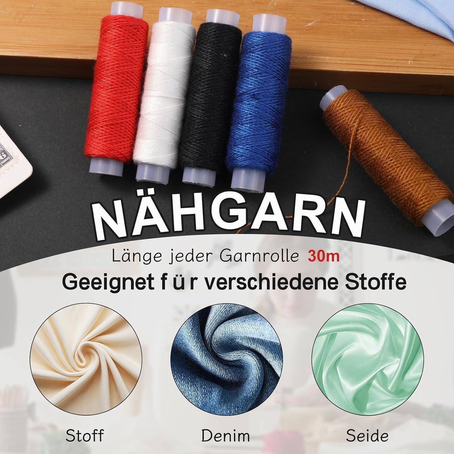 Nähnadel-Set Stahl 37-teilig mit Einfädler und Aufbewahrung