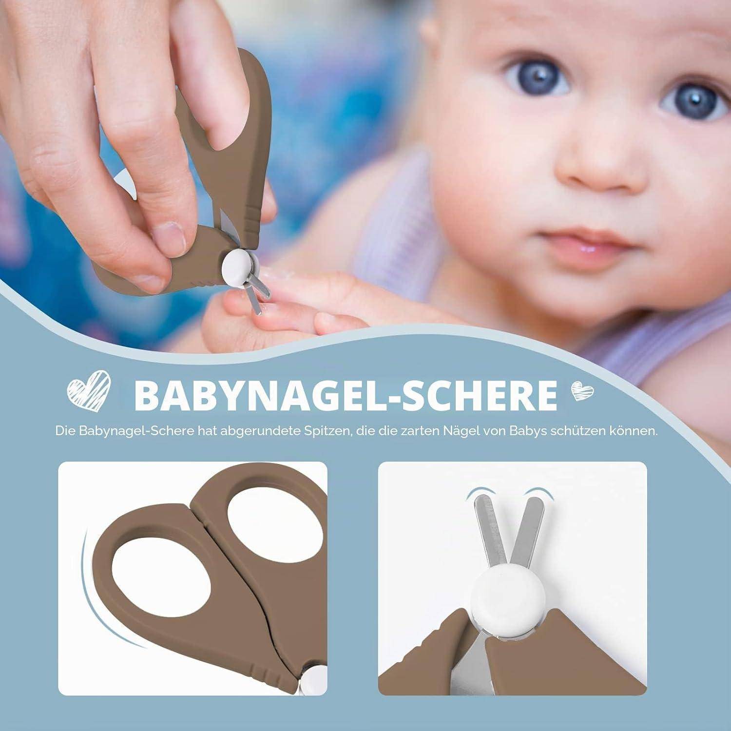 Baby Nagelpflege Set Bär Coffee 5-teilig Edelstahl ABS