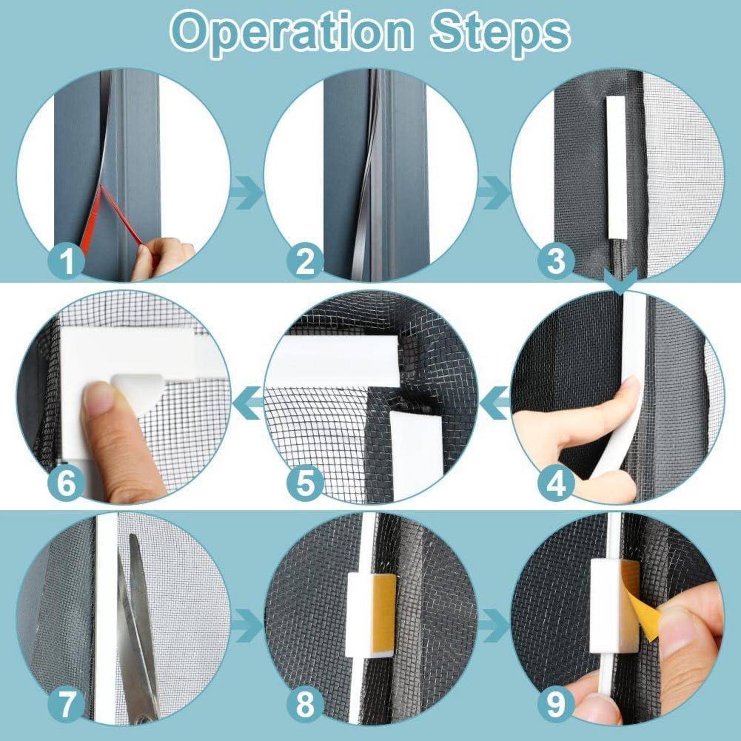 Fliegengitter Fenster Magnet 150x180cm Weiß ohne Bohren