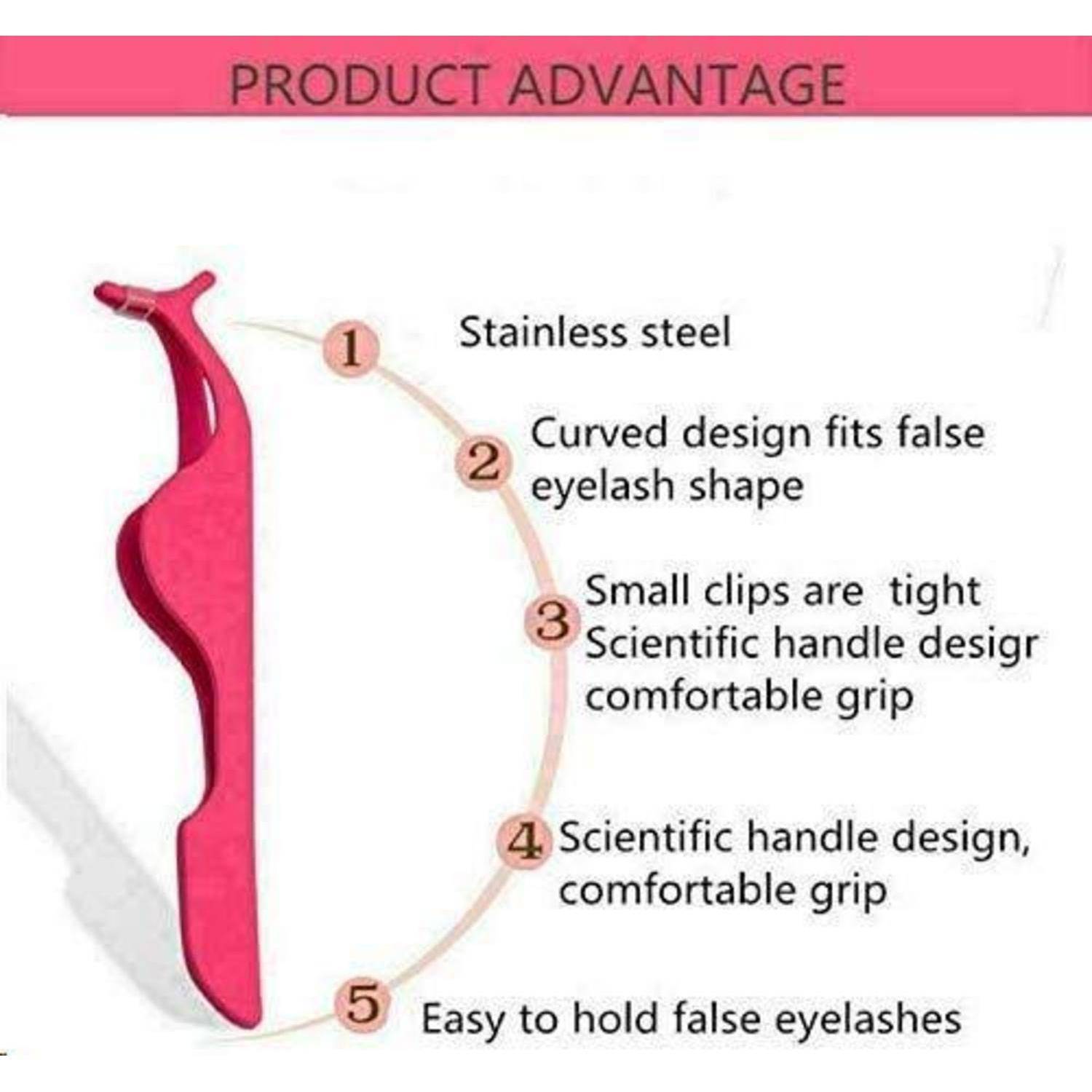 Wimpernapplikator und Entferner Pink