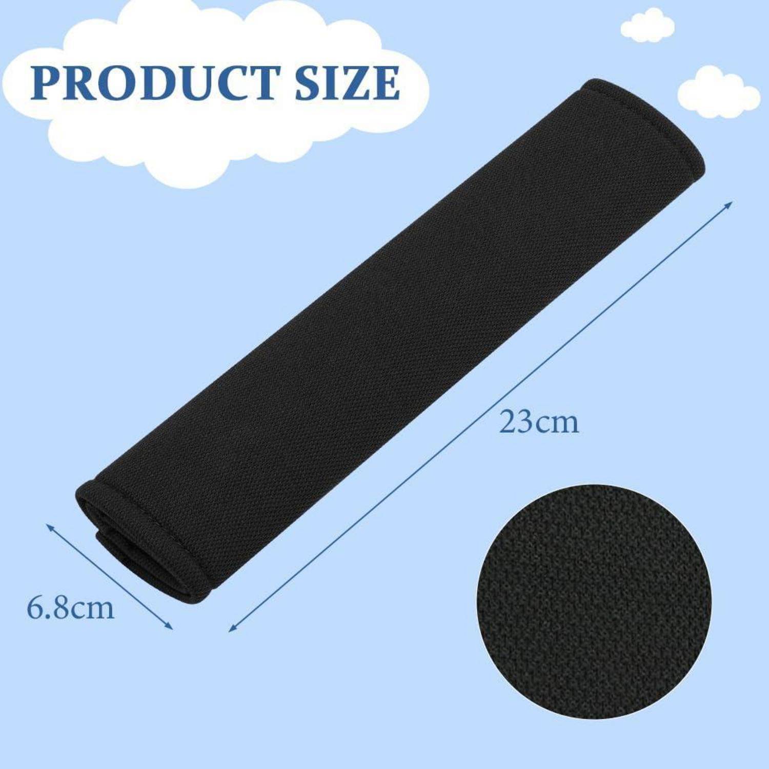 Produktgrößendiagramm einer schwarzen zylindrischen Hülse, 23 cm lang und 6,8 cm breit, mit einer vergrößerten Textureinschub.