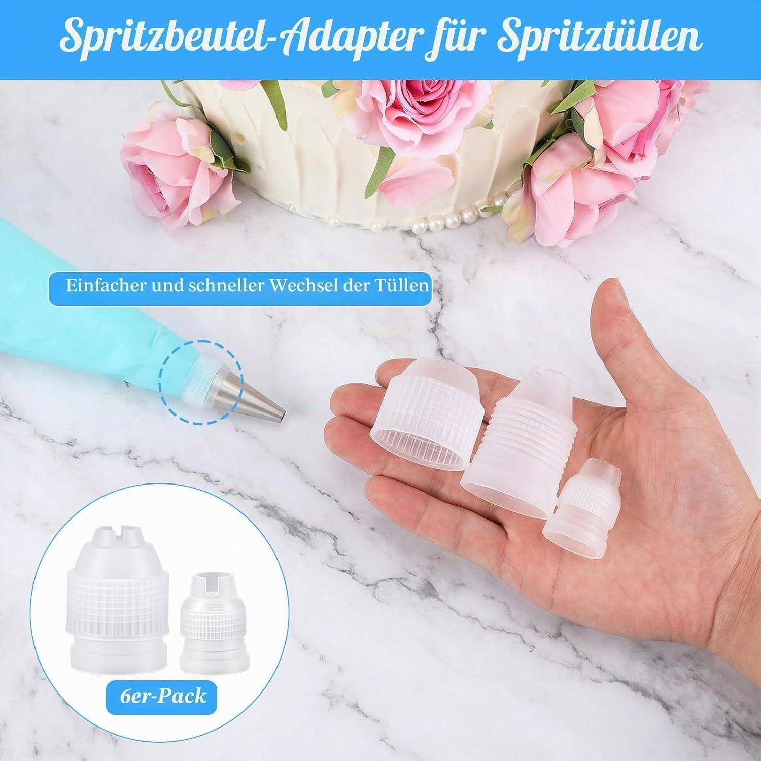 6 Stück Spritztüllen Kupplungen Standard Kunststoff 2 Größen