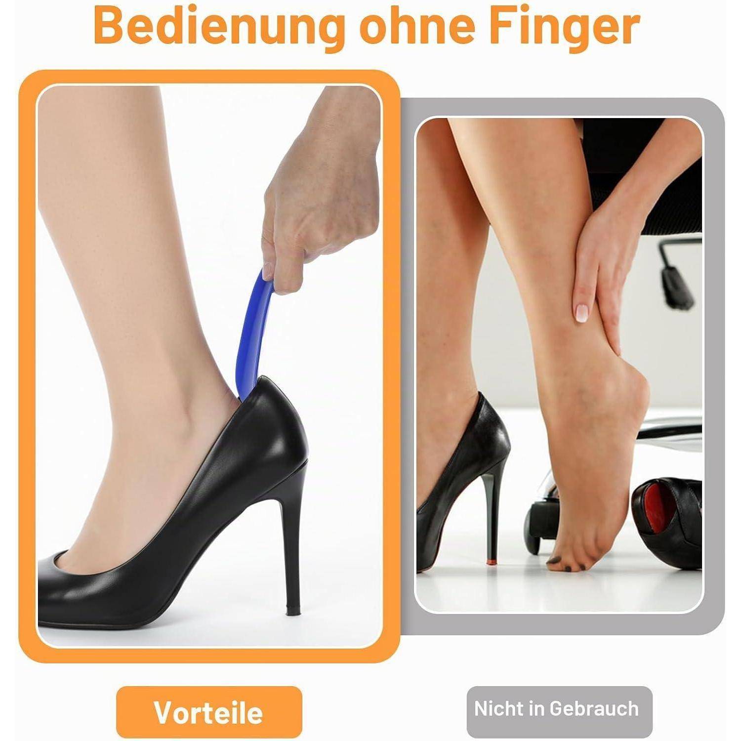 Cobee 10x Schuhlöffel 16cm Kunststoff Mini Schuhanzieher mit Aufhängeloch