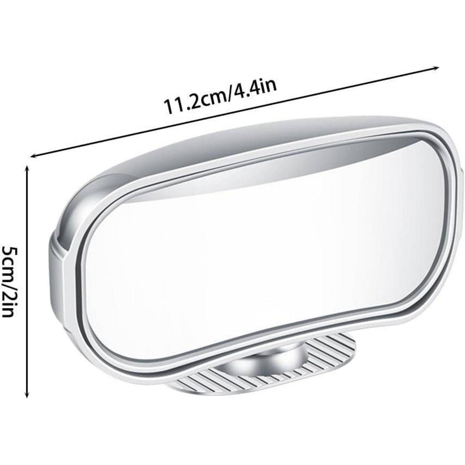 Produktbild eines silbernen ovalen Wandspiegels oder einer Leuchte mit den Abmessungen 11,2 cm (4,4 Zoll) Breite und 5 cm (2 Zoll) Höhe.