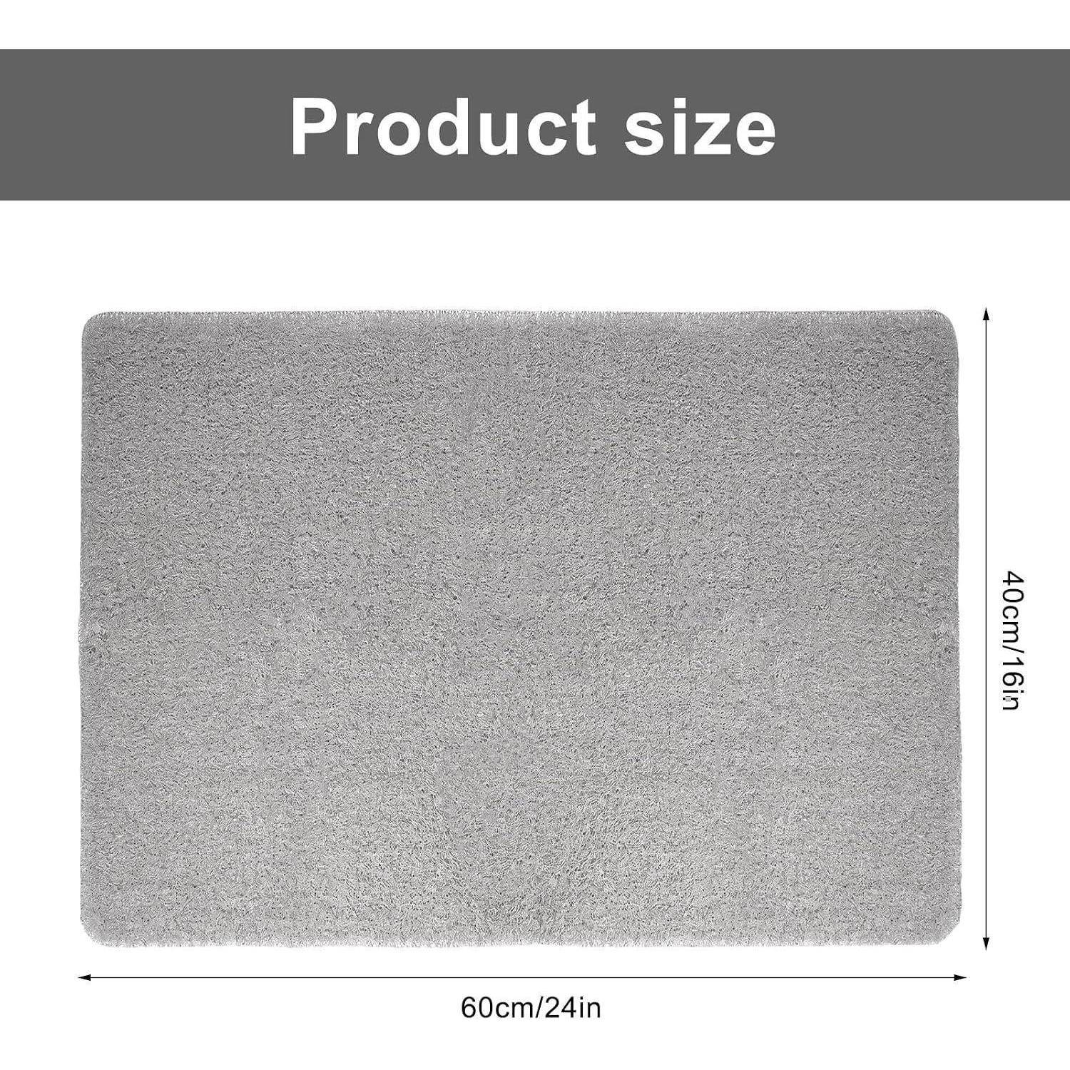 Produktgrößendiagramm zeigt eine rechteckige Matte mit den Abmessungen 60 cm x 40 cm (24 Zoll x 16 Zoll).