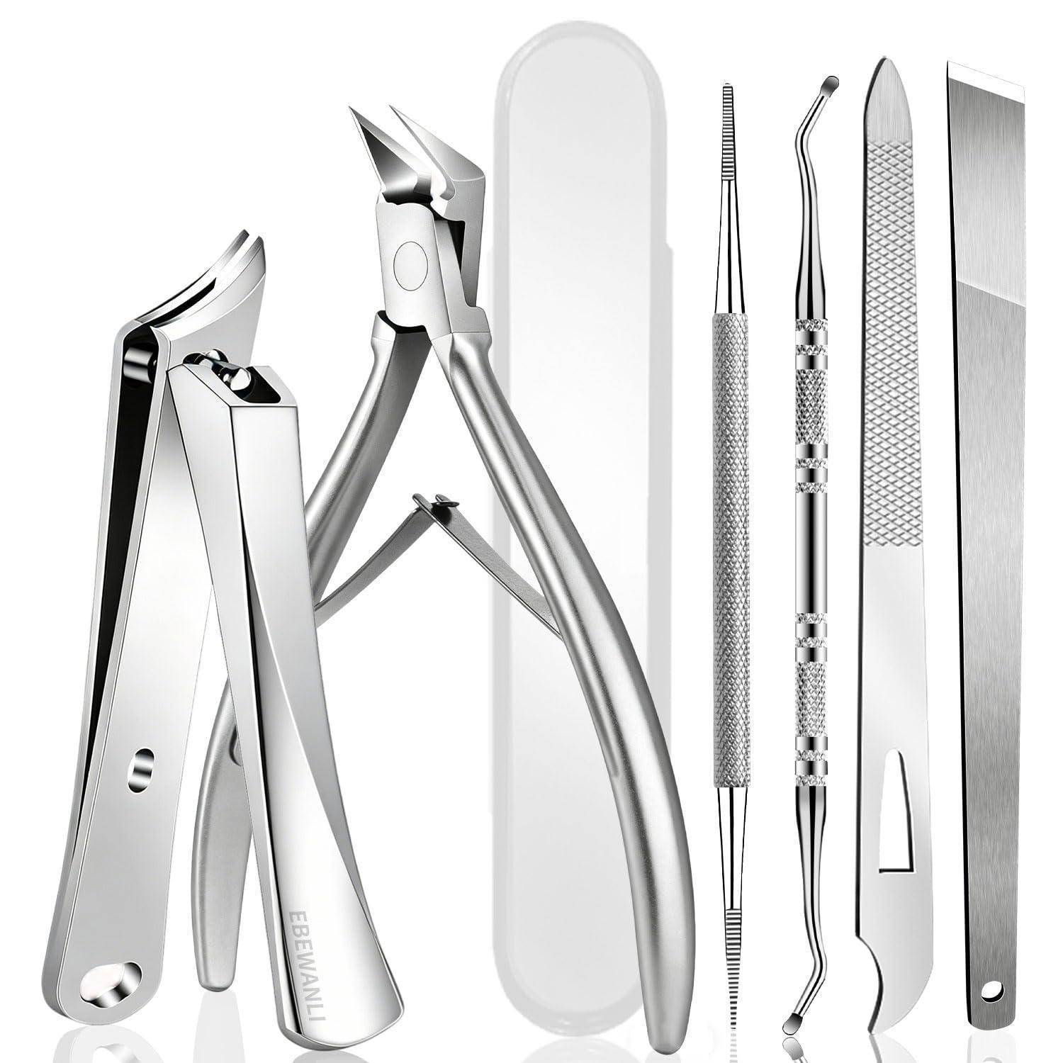 EBEWANLI Pediküre-Set 6-teilig Edelstahl für eingewachsene Zehennägel