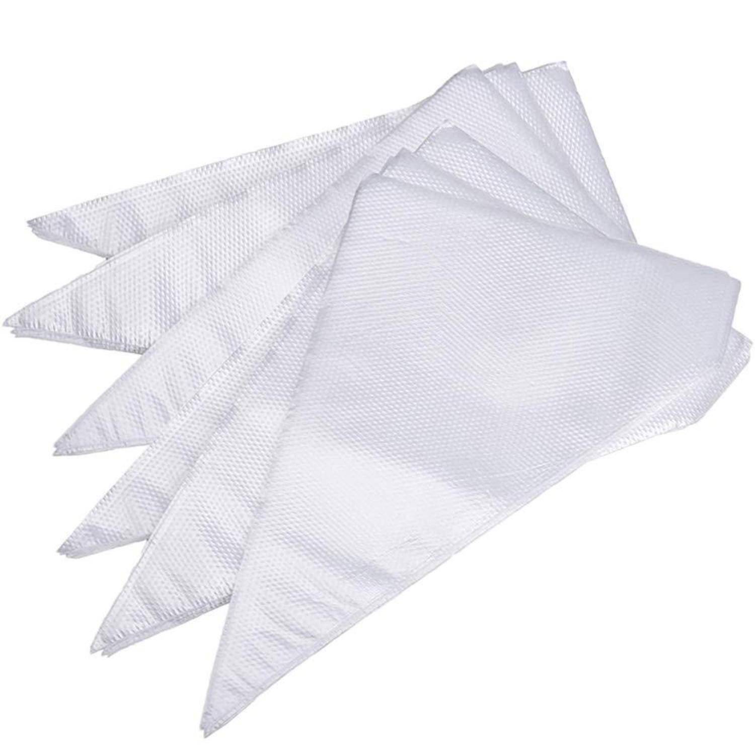 100 Stück Spritzbeutel Einweg 27x17cm Weiß