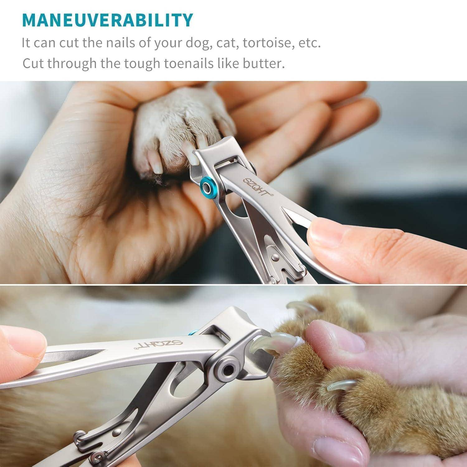 Nagelknipser Edelstahl mit breitem Kiefer für dicke Nägel Silber