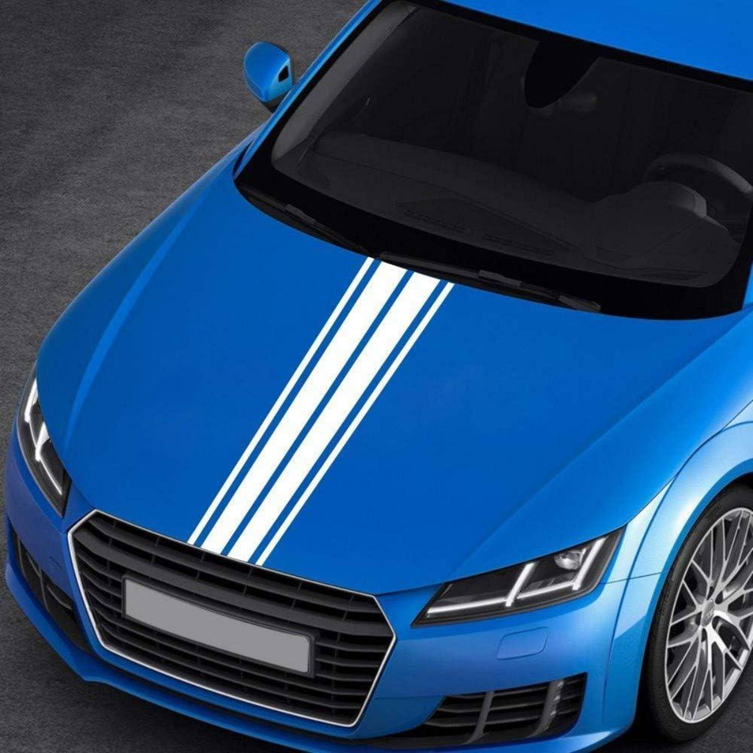 5er Set Auto Aufkleber Racing Plaid Streifen Vinyl Dekoration